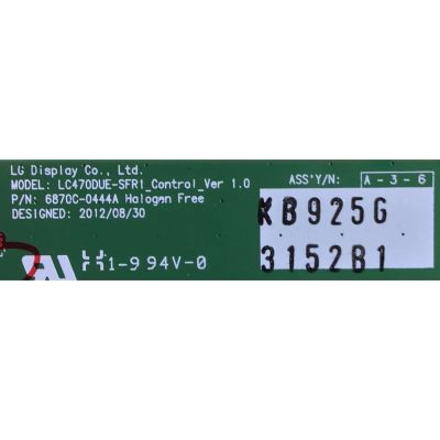 KIT DE TARJETAS PARA TV LG / NUMERO DE PARTE MAIN EBT62421329 / EAX65049107 / FUENTE 62810801 / EAY62810801 / EAX64905501(2.2) / NUMERO DE PARTE T-CON 6871L-3152B / 6870C-0444A / PANEL LC470DUE (SF)(R1) / MODELO 47LN5200-UB / 47LN5200-UB.BUSYLJR - Imagen 2